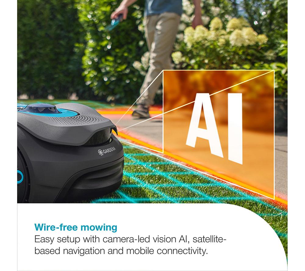 GARDENA Sileno Sense Robotic Lawn Mower - Grey image number 2 of 7