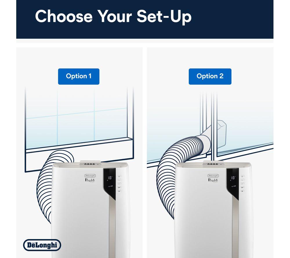 DELONGHI Pinguino EX93 Extreme 9400 BTU Portable Air Conditioner, Fan & Dehumidifier - White image number 3 of 6