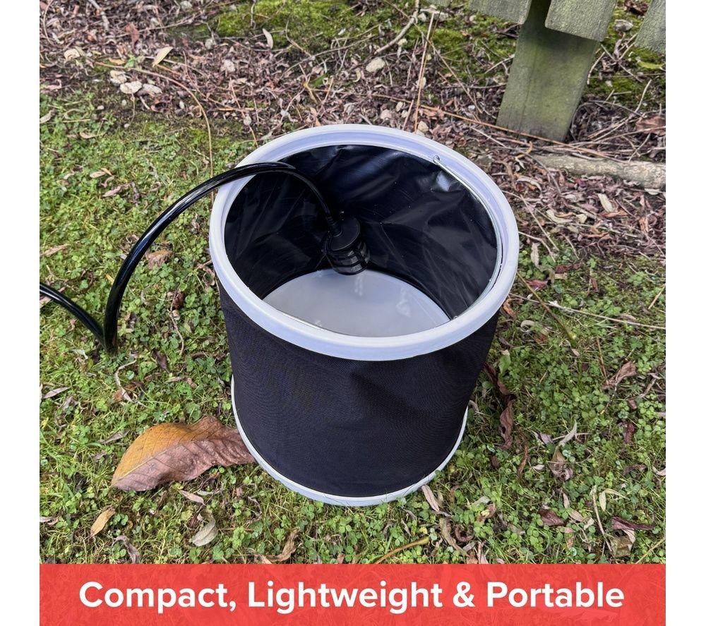 DREW&COLE Jet Hawk 11 litre Collapsible Bucket - Black image number 2 of 5