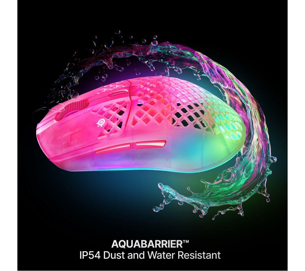 STEELSERIES Aerox 3 Gen 2 RGB Wireless Optical Gaming Mouse - Magenta Haze image number 2 of 6