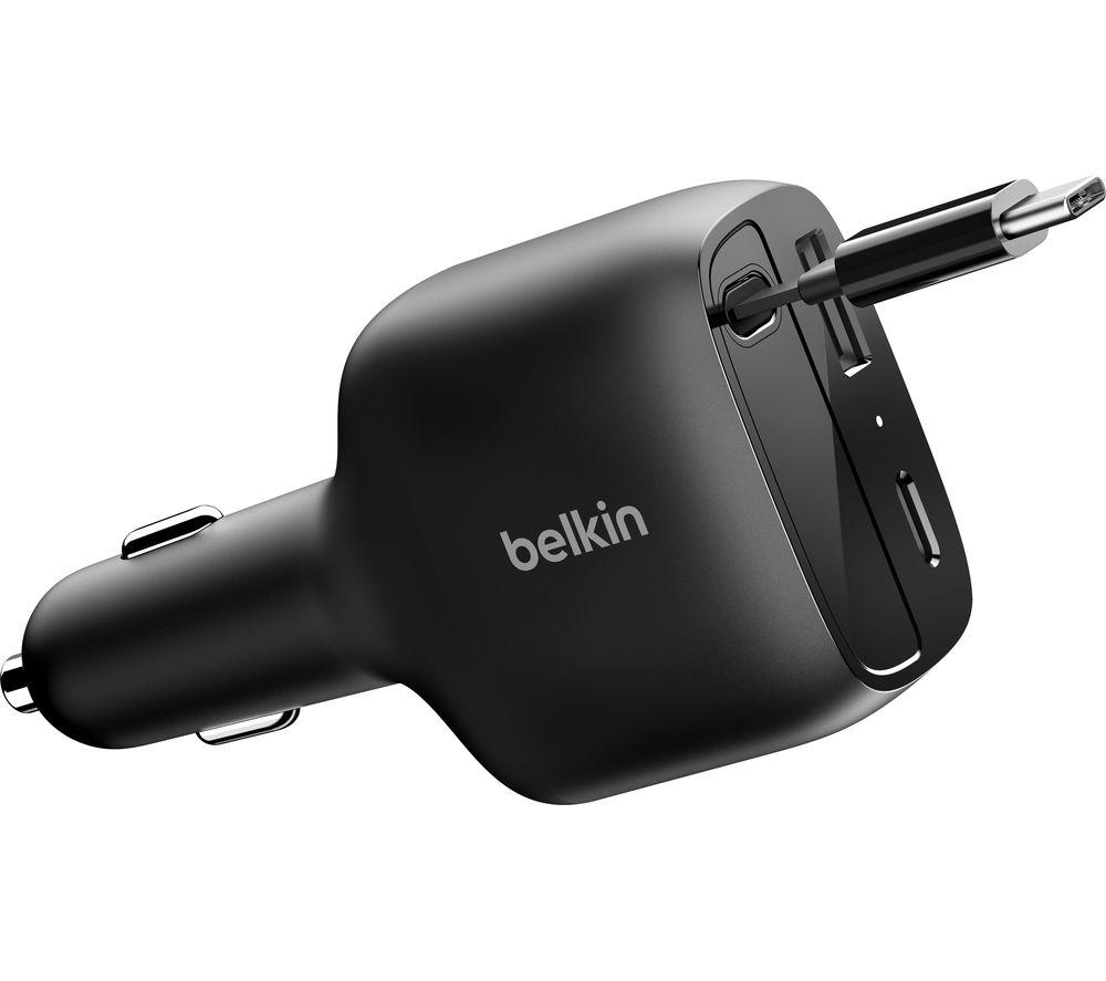 BELKIN BoostCharge 75 W USB Type-C Retractable Car Charger