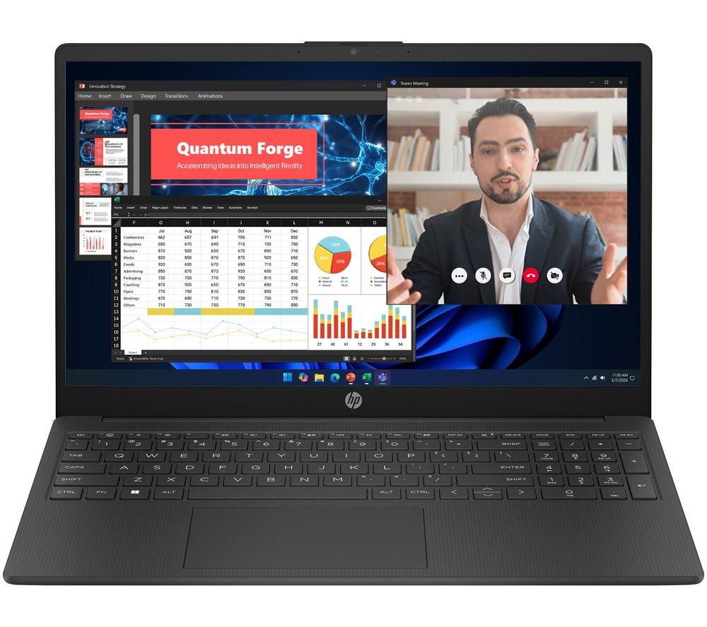 HP 15-fd1504sax 15.6inch Laptop - Intel®Core  3, 256 GB SSD, Black