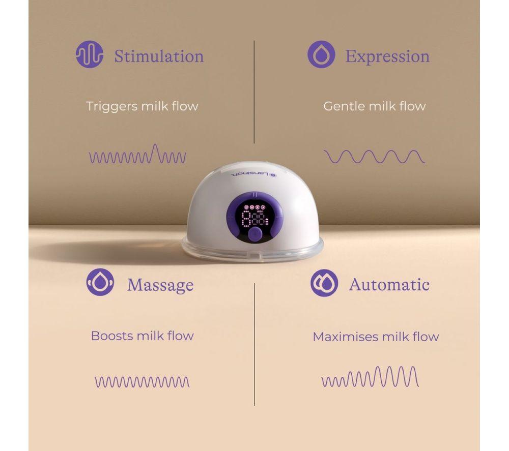 LANSINOH Wearable Single Electric Breast Pump Kit - White image number 3 of 8