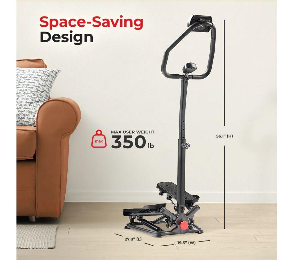 SUNNY HEALTH Smart Twist Stepper with Handlebar - Black image number 3 of 4