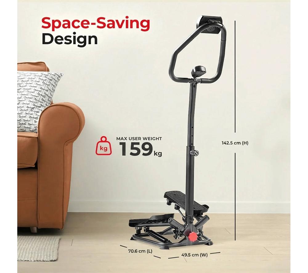 SUNNY HEALTH Smart Twist Stepper with Handlebar - Black image number 10 of 11