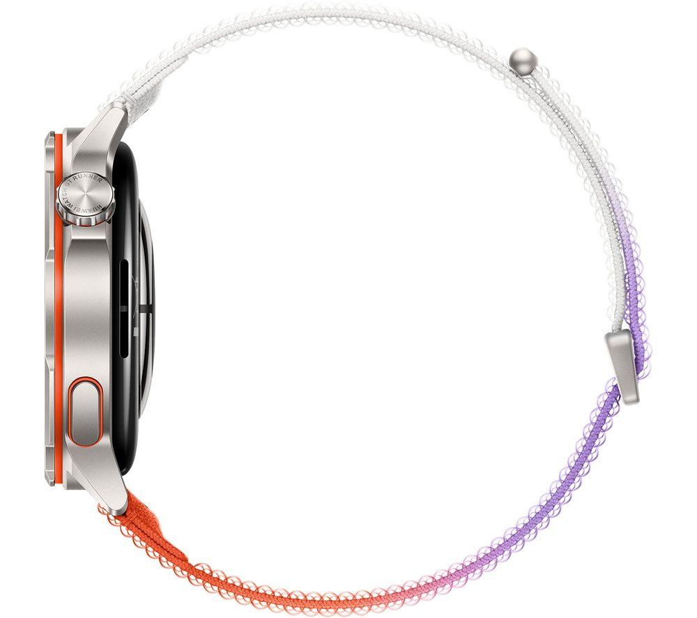 HUAWEI Watch GT Runner 2 - Titanium with Dawn Orange Woven Strap, 43.5 mm image number 5 of 6