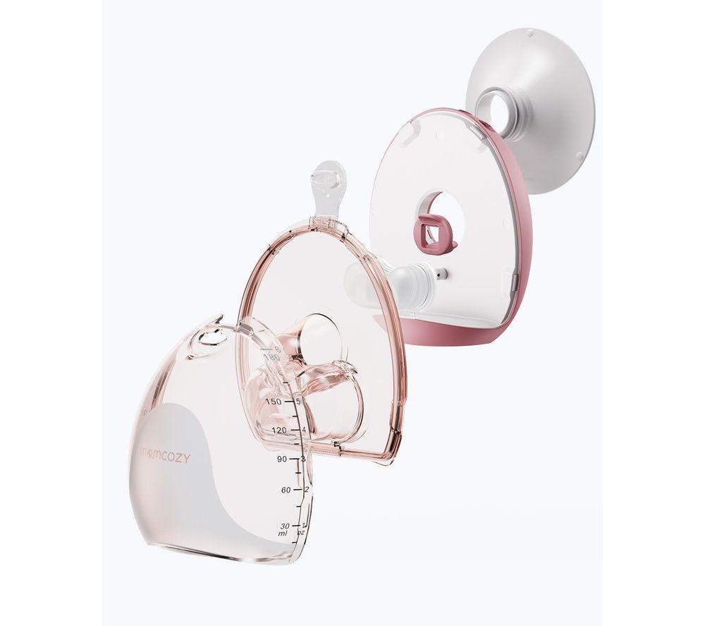MOMCOZY Air 1 Ultra-slim Double Electric Breast Pump - White & Pink image number 3 of 6