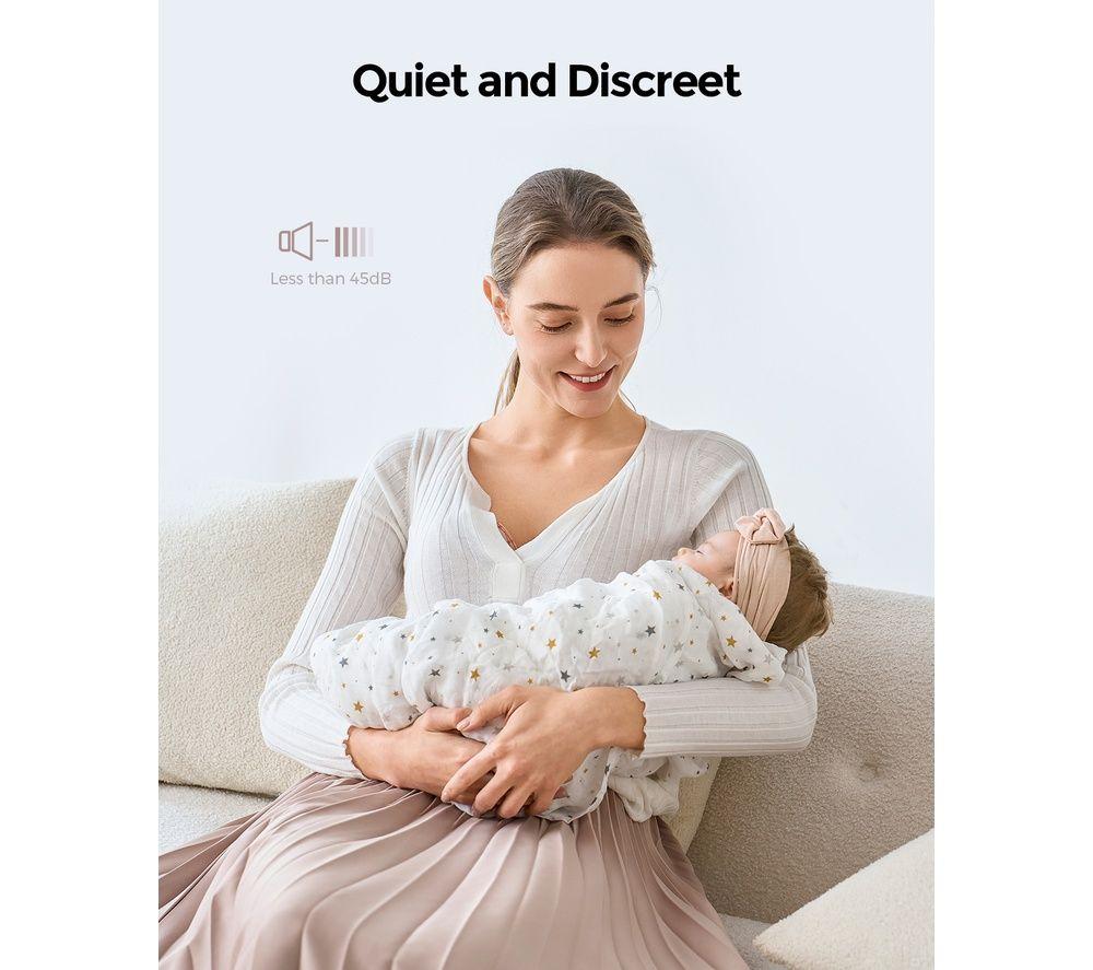 MOMCOZY Air 1 Ultra-slim Double Electric Breast Pump - White & Pink image number 6 of 6