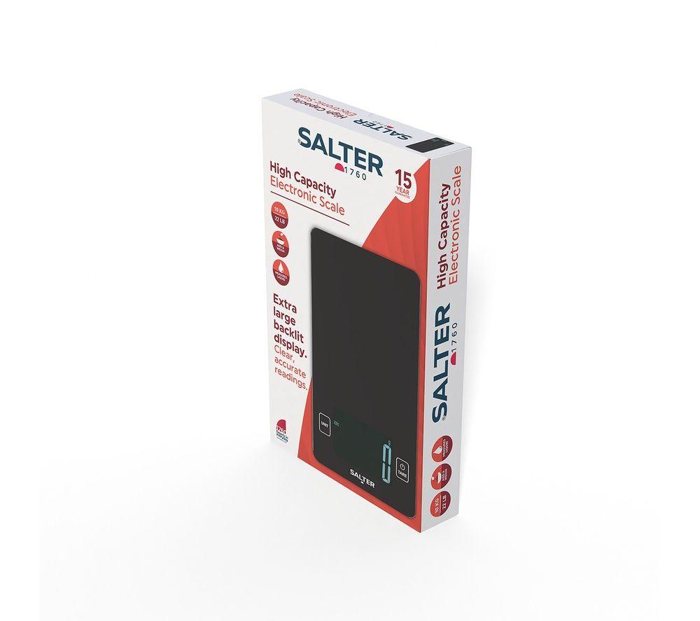 SALTER High-Capacity Electronic Kitchen Scale - Black image number 4 of 5