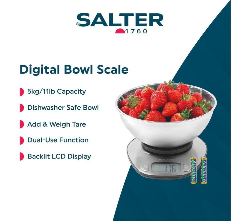 SALTER Kitchen Scale with Bowl - Silver image number 4 of 5