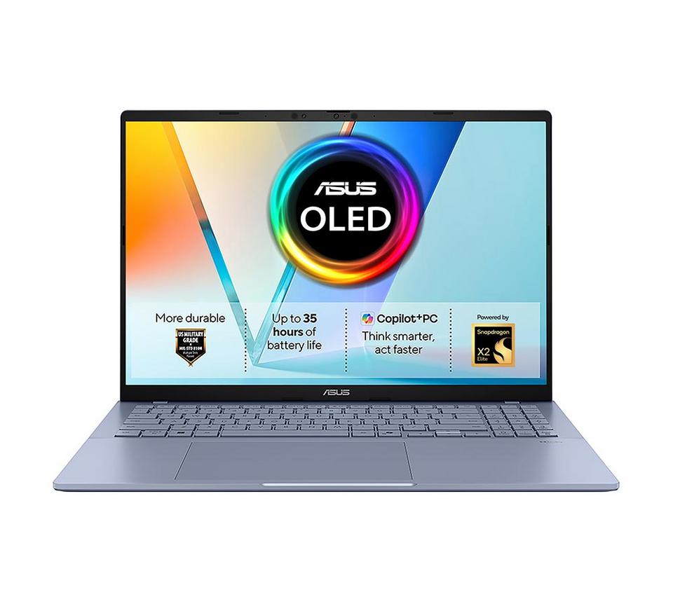 ASUS Vivobook S16 S3607NA 16" Laptop, Copilot+ PC - Snapdragon X2 Elite, 1 TB SSD, Mist Blue