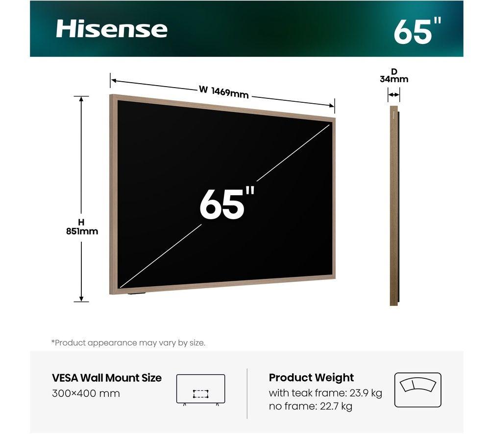 HISENSE Canvas S7S 65" QLED 4K Smart TV with Freely & Art Mode - 65S7STUK image number 2 of 11