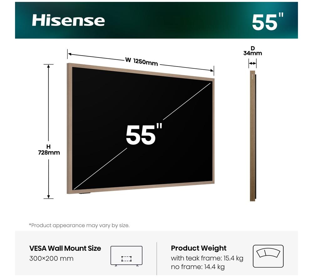 HISENSE Canvas S7S 55" QLED 4K Smart TV with Freely & Art Mode - 55S7STUK image number 2 of 14