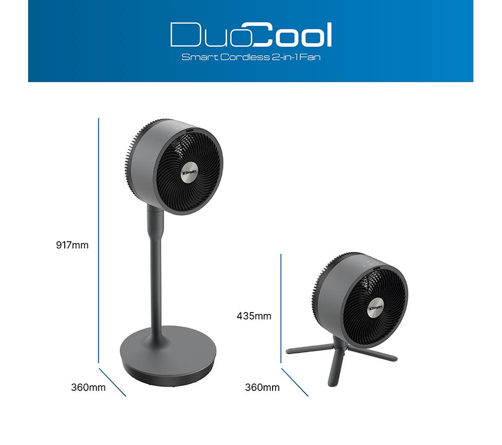 DIMPLEX DuoCool Smart 2-in-1 Cordless Fan - Titanium image number 16 of 16
