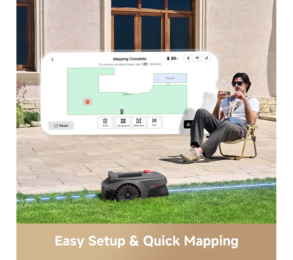 MOVA ViAX 300 Cordless Robotic Lawn Mower - Black image number 4 of 10