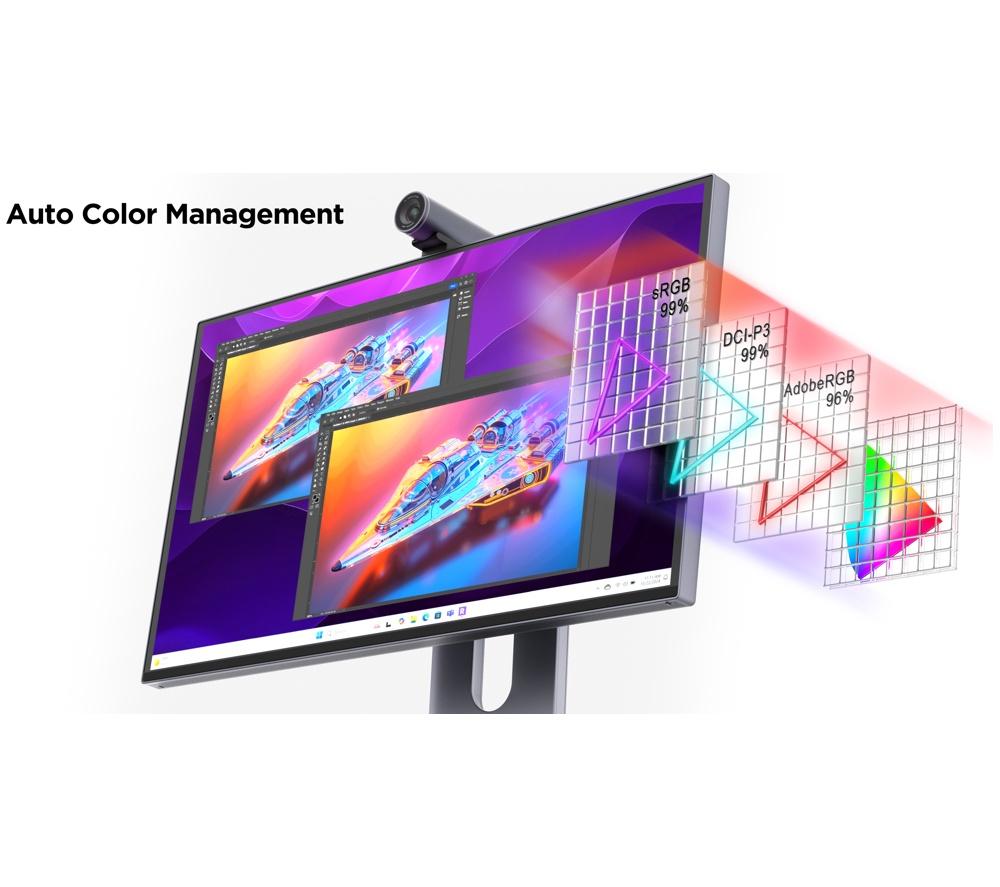 LENOVO Yoga Pro 27UD-10 4K 26.5" Ultra HD QD-OLED Monitor - Grey image number 8 of 8