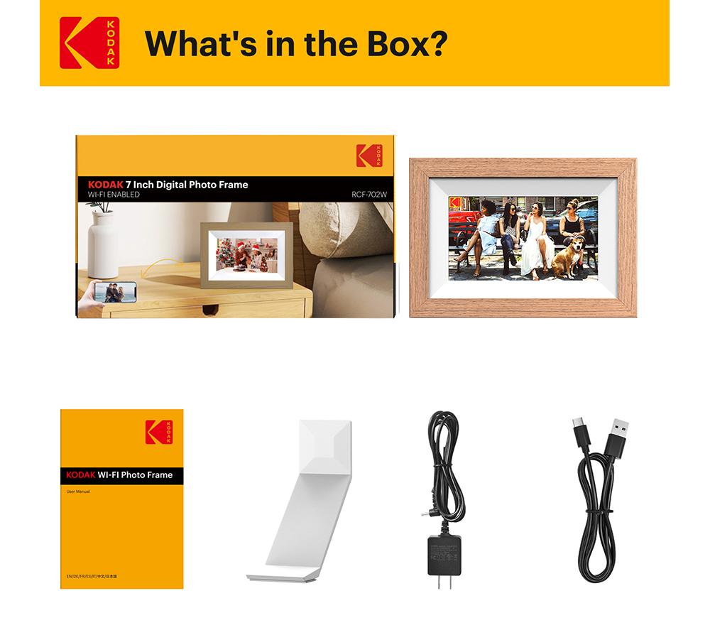 KODAK RCF-702W 7" Digital Photo Frame - Beige image number 8 of 15