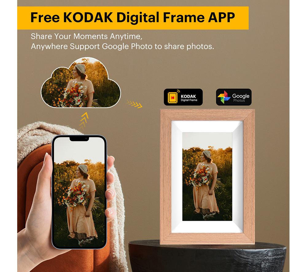KODAK RCF-702W 7" Digital Photo Frame - Beige image number 14 of 15