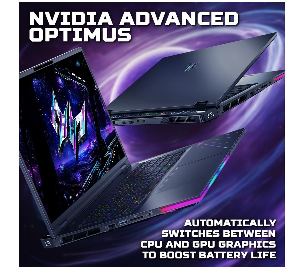 ACER Predator Helios 18 AI 18" Gaming Laptop - Intel&reg; Core&trade; Ultra 9, RTX 5080, 1 TB SSD image number 6 of 12