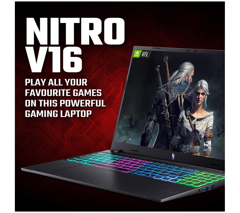 ACER Nitro V 16 16" Gaming Laptop - Intel&reg; Core&trade; Ultra 5, RTX 5050, 512 GB SSD image number 2 of 11