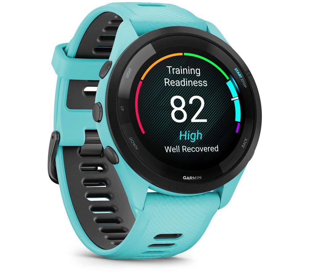 Garmin Forerunner 265 Sports Watch - Aqua, 46 Mm, Blue