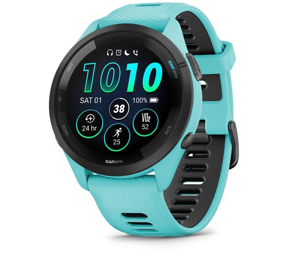 GARMIN Forerunner 265 Sports Watch - Aqua, 46 mm image number 2 of 8