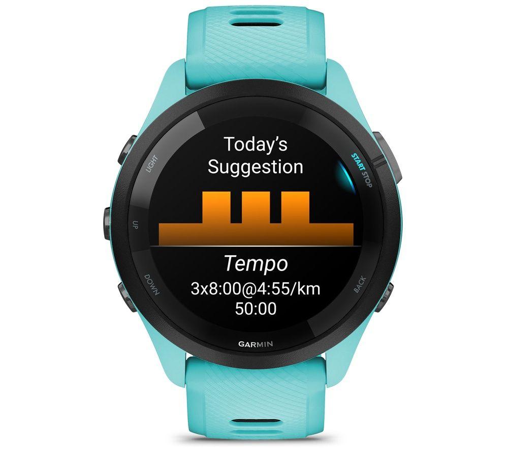 GARMIN Forerunner 265 Sports Watch - Aqua, 46 mm image number 8 of 8