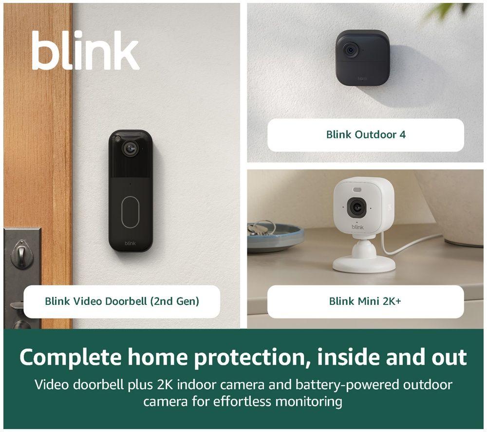 BLINK Whole Home Security Kit Plus with Video Doorbell System, Mini 2K+ & Outdoor 4 Security Camera Bundle image number 6 of 8
