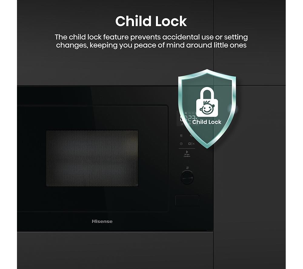 HISENSE BIM325G52BGUK Built-in Microwave with Grill - Black image number 17 of 20