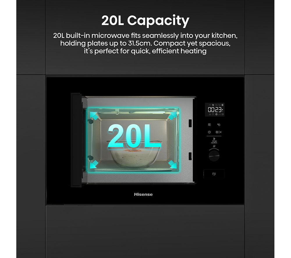 HISENSE BIM320G52BGUK Built-in Microwave with Grill - Black image number 3 of 20