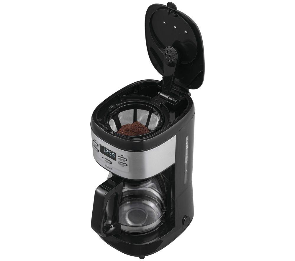 LOGIK L12DCB26 Filter Coffee Machine - Black & Stainless Steel image number 3 of 6