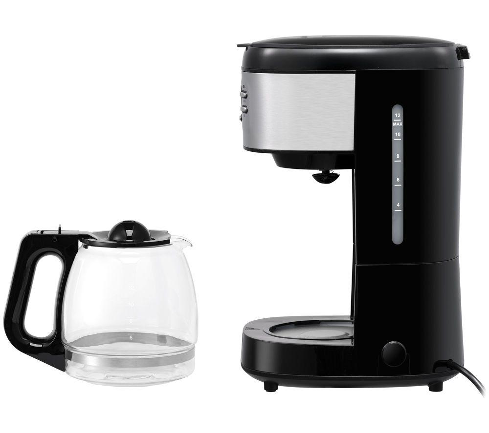 LOGIK L12DCB26 Filter Coffee Machine - Black & Stainless Steel image number 4 of 6