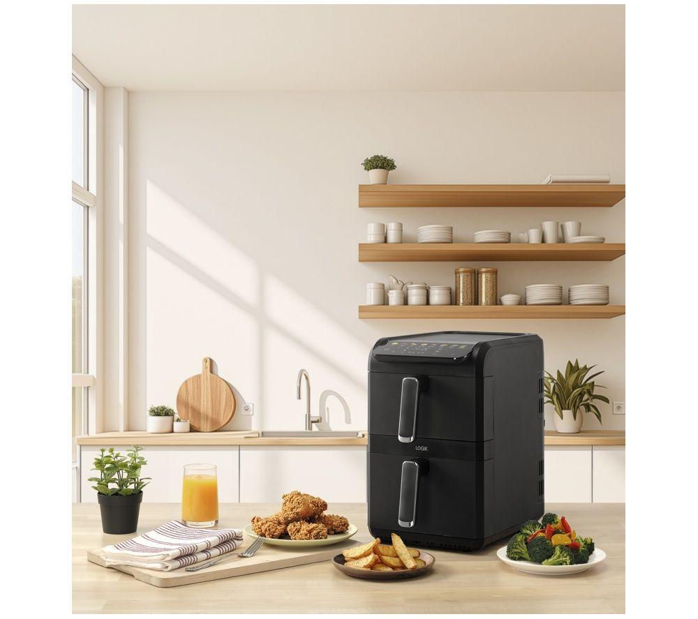 LOGIK L10AFB26 Double Stack Air Fryer - Black image number 6 of 6