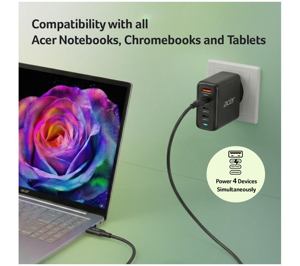 ACER 100 W GaN USB Type-C Charger - 2 m image number 5 of 7