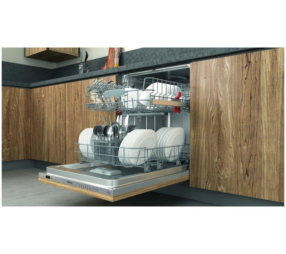 HOTPOINT ActiveDry HP2IFC14BN6UK Full Size Integrated Dishwasher - Silver image number 7 of 8