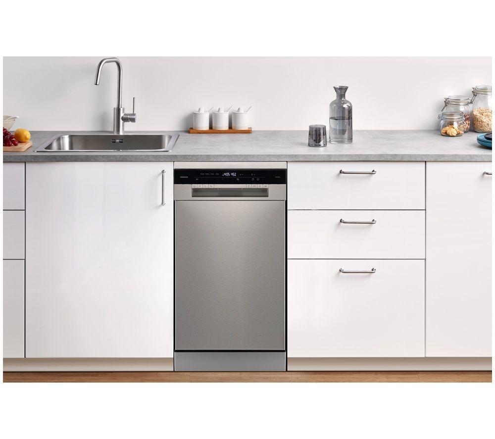 KENWOOD KDW45X26 Slimline Dishwasher - Silver image number 2 of 8
