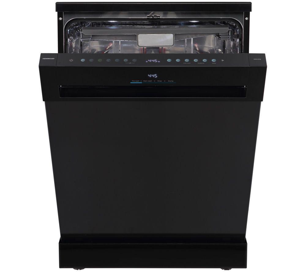 KENWOOD KDW16T26 Full Size Dishwasher - Black Inox