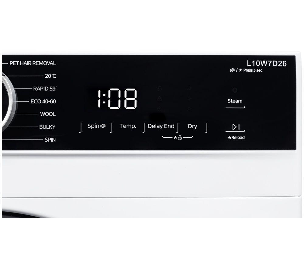 LOGIK L10W7D26 10 Kg Washer Dryer - White image number 5 of 11