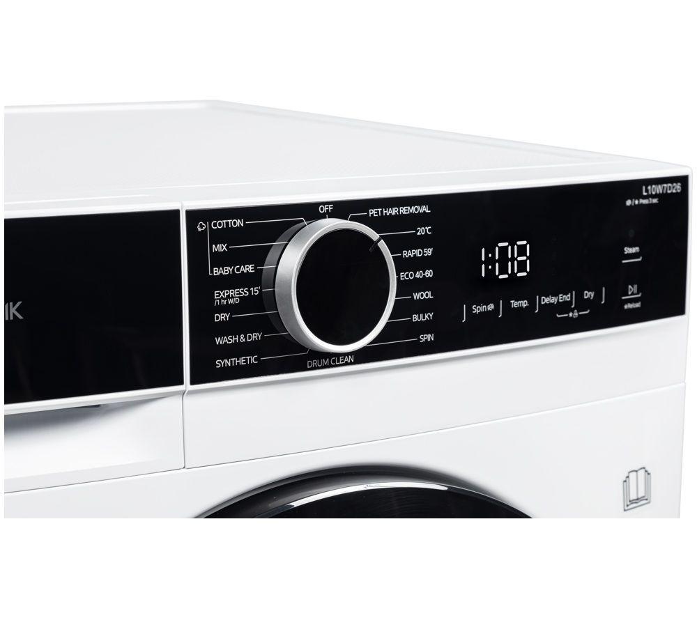 LOGIK L10W7D26 10 Kg Washer Dryer - White image number 9 of 11