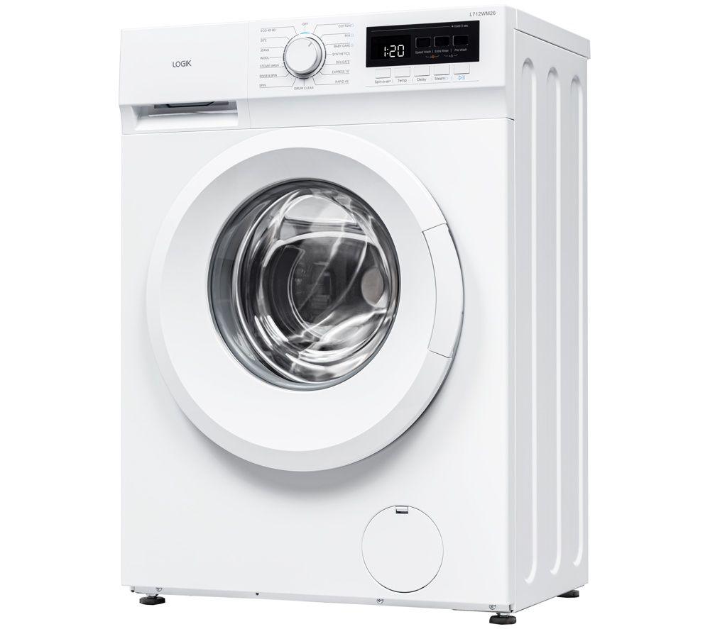 LOGIK L712WM26 7 kg 1200 Spin Washing Machine - White image number 2 of 11