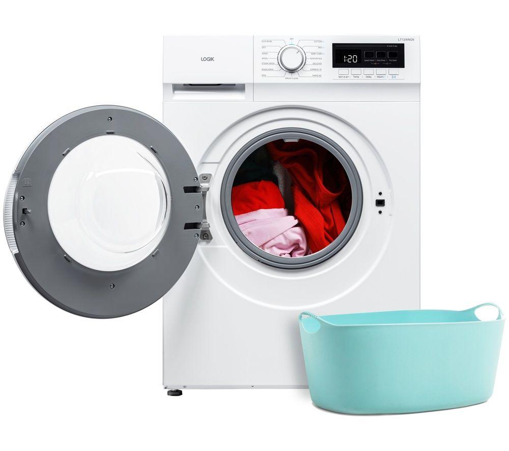 LOGIK L712WM26 7 kg 1200 Spin Washing Machine - White image number 5 of 11