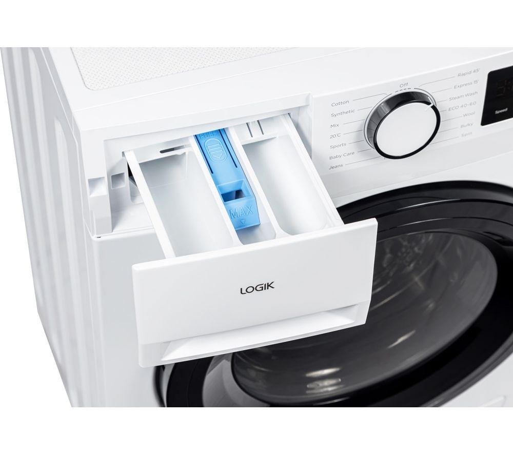 LOGIK L814WMP26 8 kg 1400 Spin Washing Machine - White image number 7 of 7
