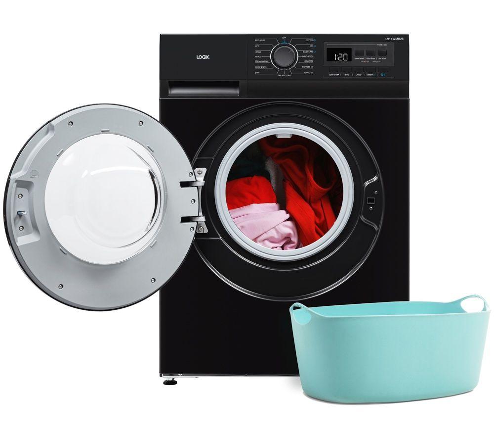 LOGIK L914WMB26 9 kg 1400 Spin Washing Machine - Black image number 5 of 11