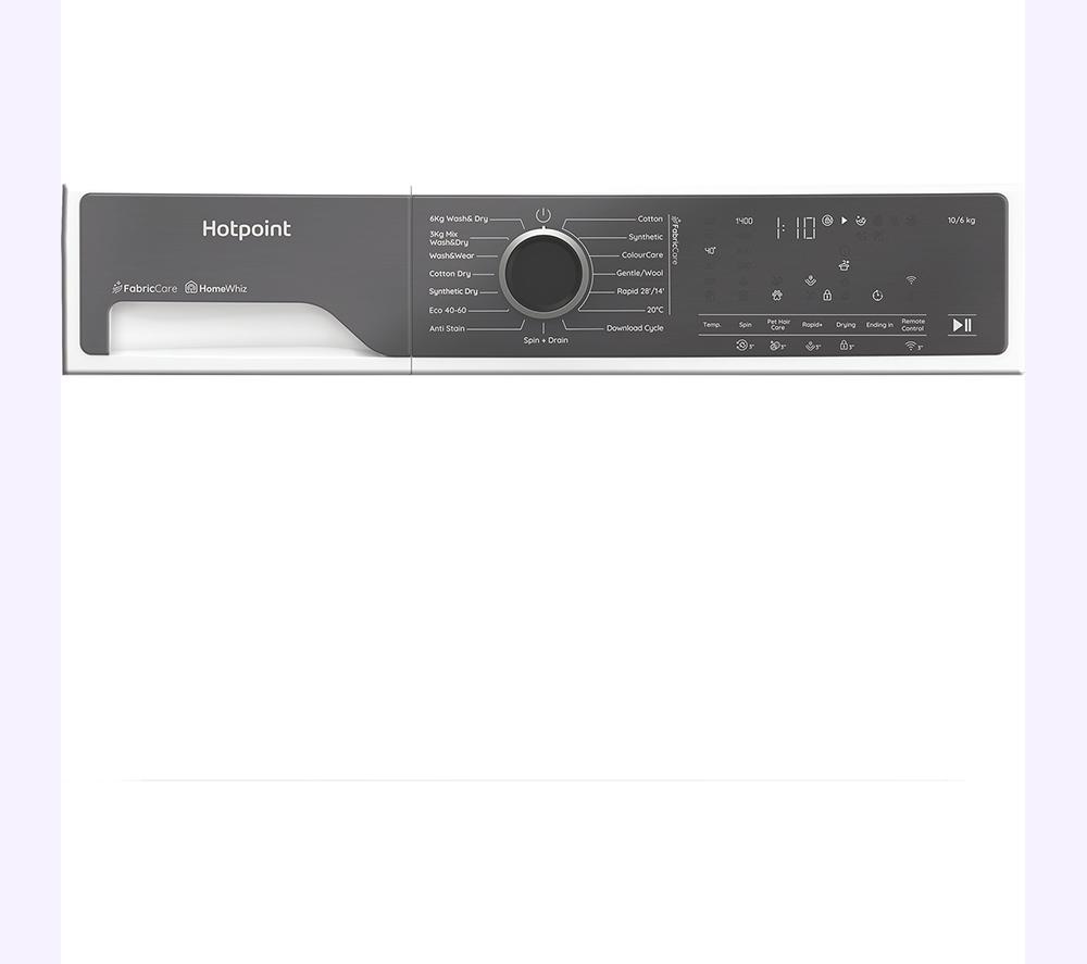 HOTPOINT Fabric Care Pro HPD 1093 CARE UK 10 kg Washer Dryer - White image number 5 of 19