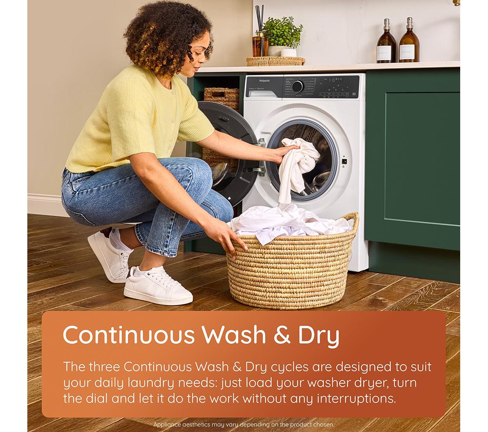 HOTPOINT Fabric Care Pro HPD 1093 CARE UK 10 kg Washer Dryer - White image number 12 of 19