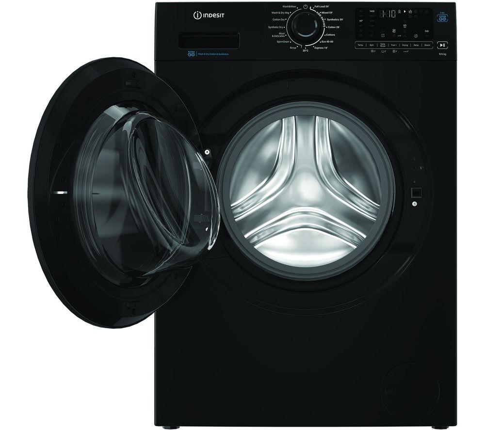 INDESIT Steam Push&Go IDP 9646B UK 9 kg Washer Dryer - Black image number 5 of 10