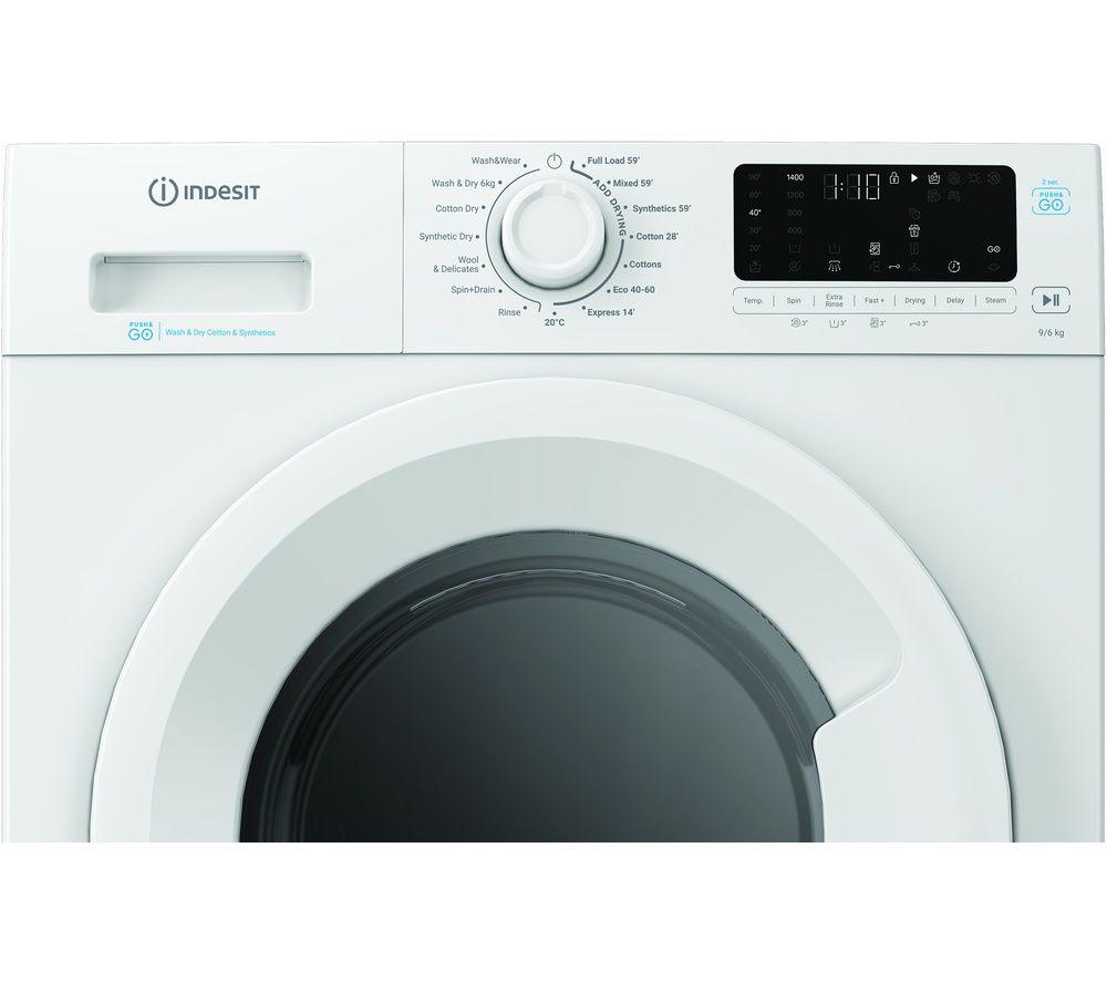 INDESIT Steam Push&Go IDP 9646 UK 9 kg Washer Dryer - White image number 3 of 10