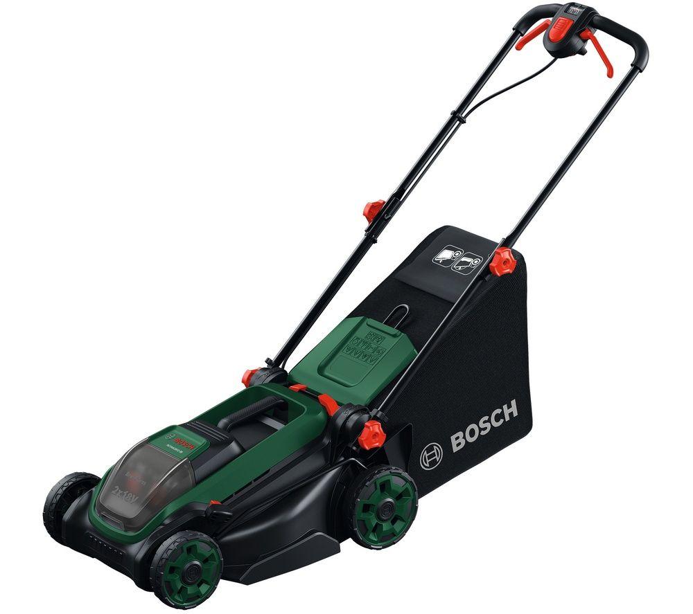 BOSCH Rotak 18V2-38 Cordless Rotary Lawn Mower - Green & Black