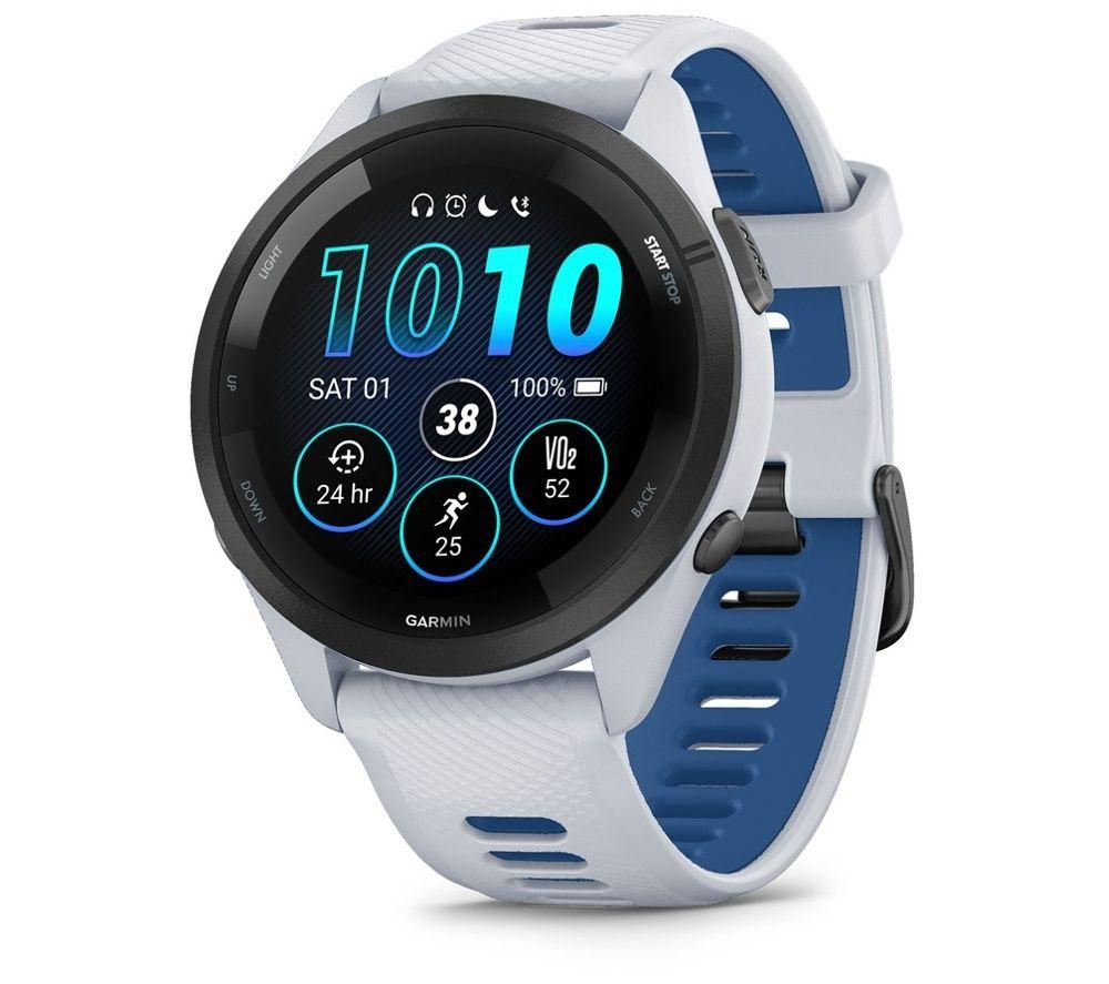 GARMIN Forerunner 265S Sports Watch - White & Neo Tropic, 42 mm
