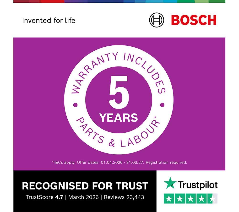 BOSCH Series 6 WGJ25400GB WiFi-enabled 10 kg 1400 Spin Washing Machine - White image number 3 of 14